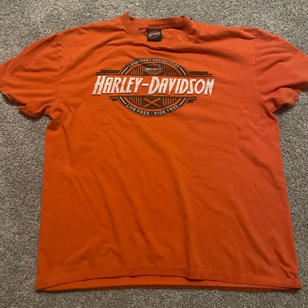 Orange 2012 Harley Davidson “Voodoo” Graphic tee - Size XL